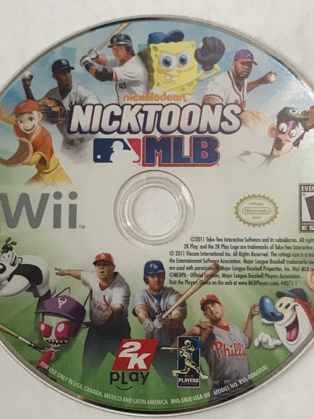 Nickelodeon Nicktoons MLB Nintendo Wii 2011 Tested